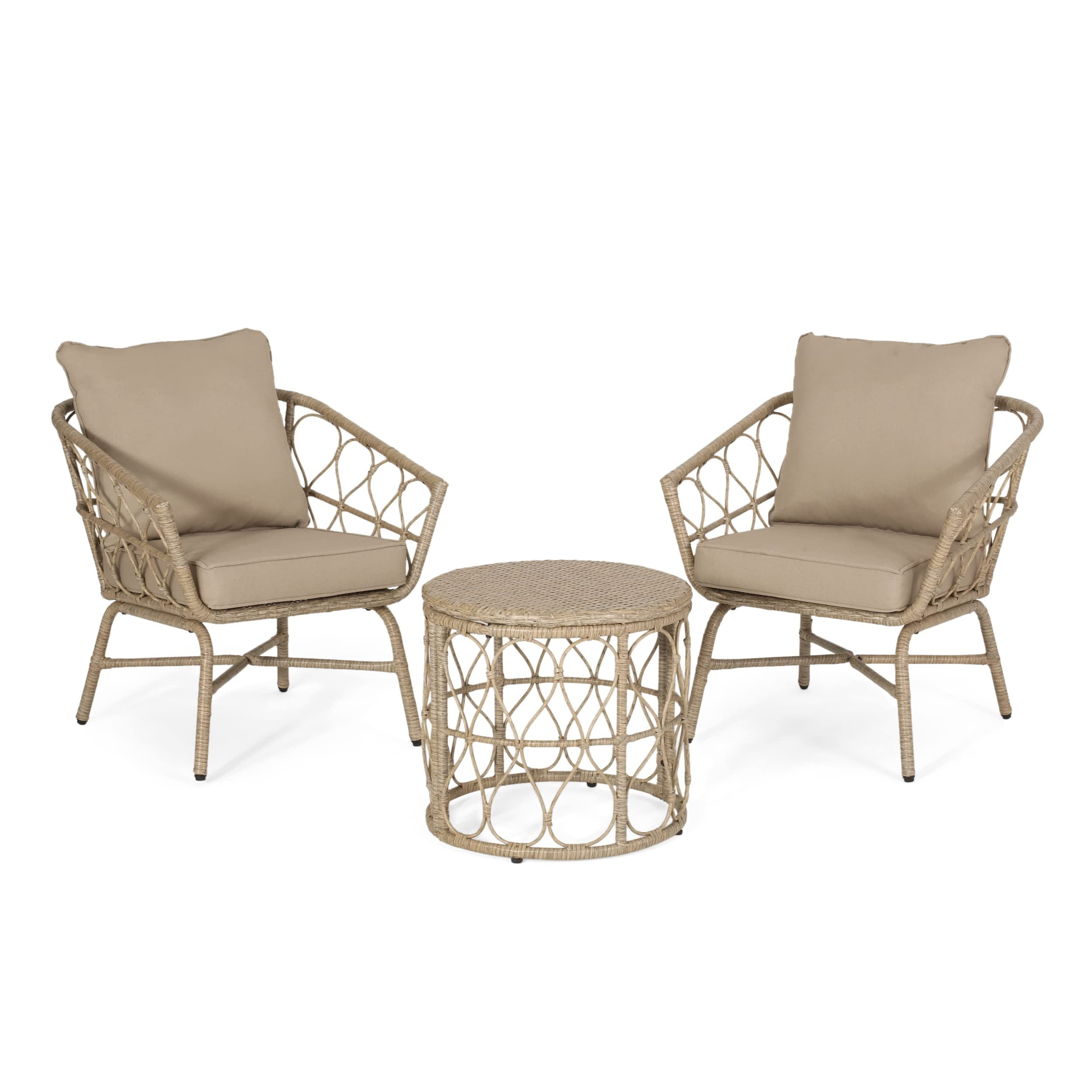 3 Piece Wicker Cushion Setnull