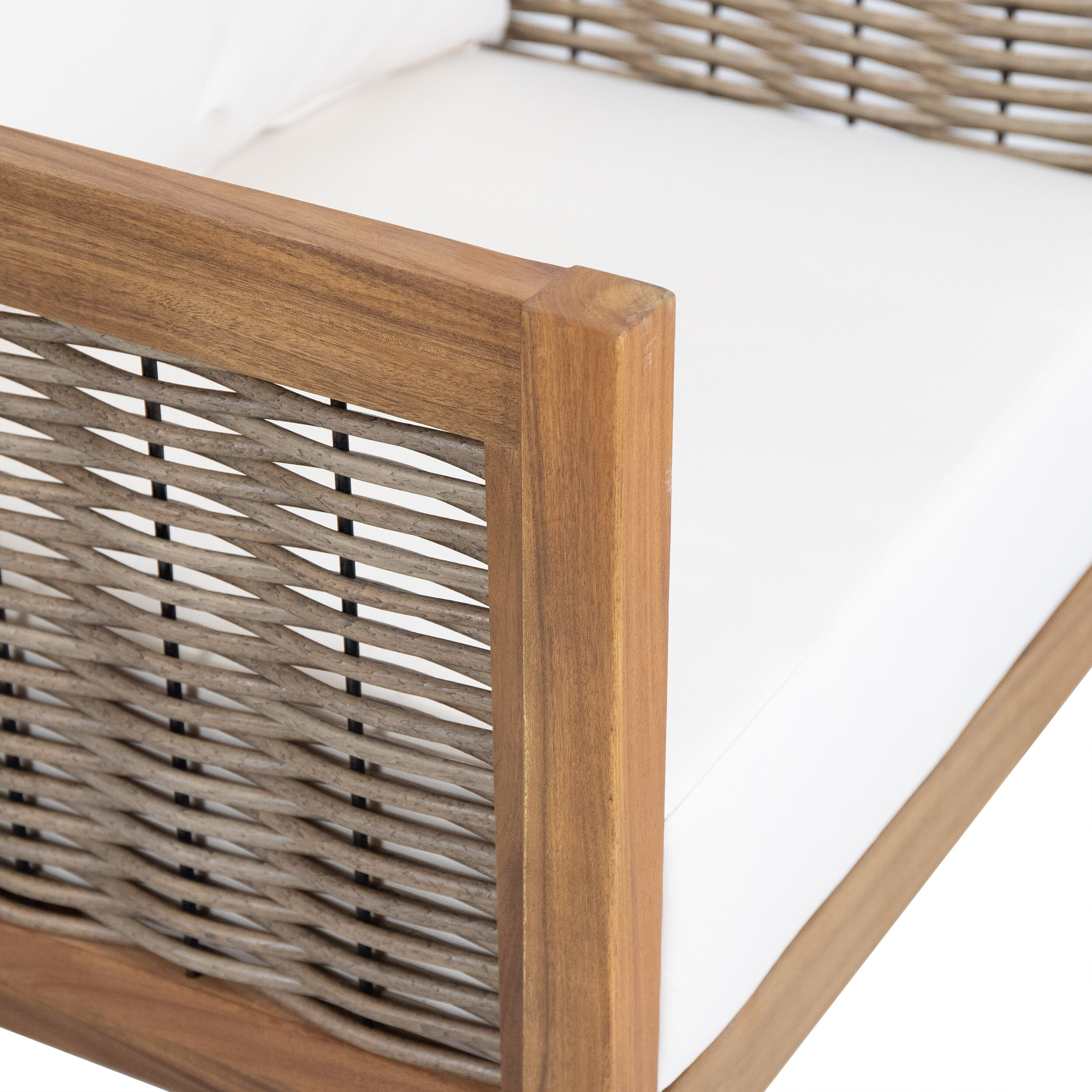 Christopher Knight Home Burchett Outdoor Acacia Wood and Wicker 4