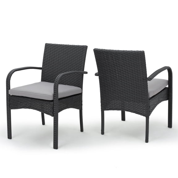 Christopher Knight Home CORDOBA Wicker Dining Chair Set of 2 - Neutral Resin Rattan