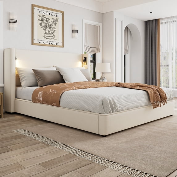 Christopher Knight Home California King Upholstered Bed Frame with ...