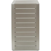 Christopher Knight Home Cape Coral Aluminum C-Shaped End Table, Silver