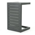 thumbnail image 1 of Christopher Knight Home Cape Coral Outdoor Aluminum C-Shaped Side Table, Grey, 1 of 12