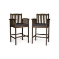 thumbnail image 1 of Christopher Knight Home Casa Outdoor Acacia Bar Stools by  (Set of 2) Grey, 1 of 5