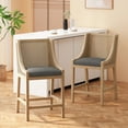 thumbnail image 1 of Christopher Knight Home Cataldo Square Padded High Back Bar Stools, Charcoal (Set of 2), 1 of 5