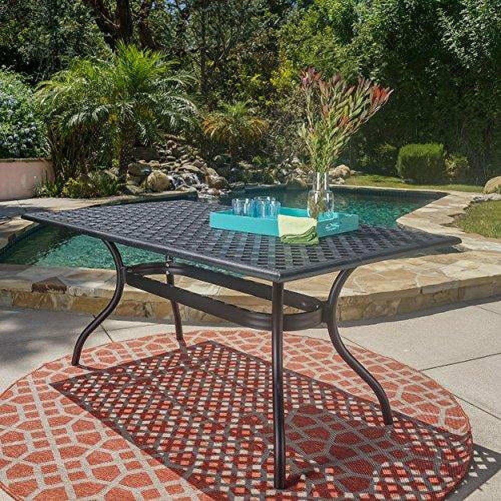 Taylor Black Sand Cast Aluminum Rectangle Dining Table