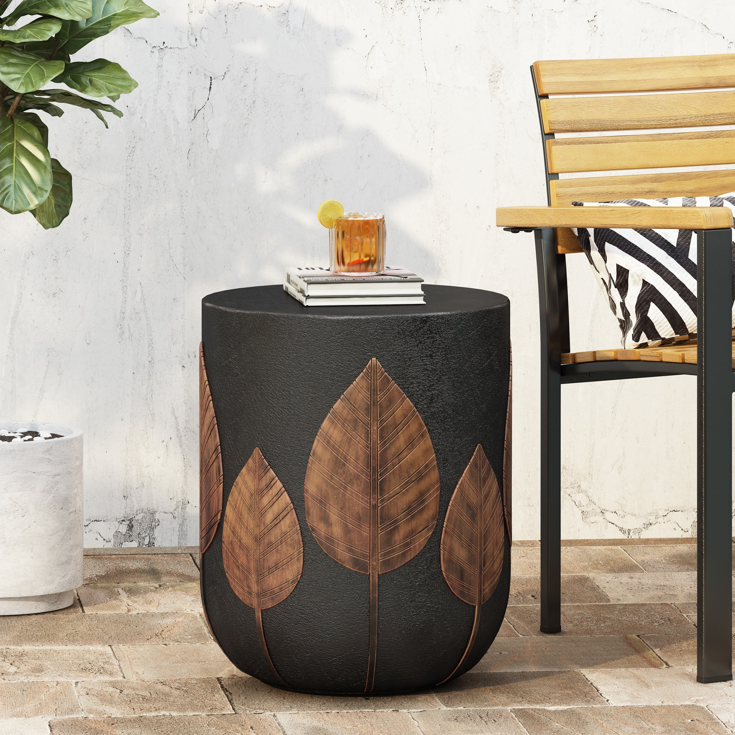 Christopher Knight Home Cerny Outdoor Lightweight Concrete Side Table by