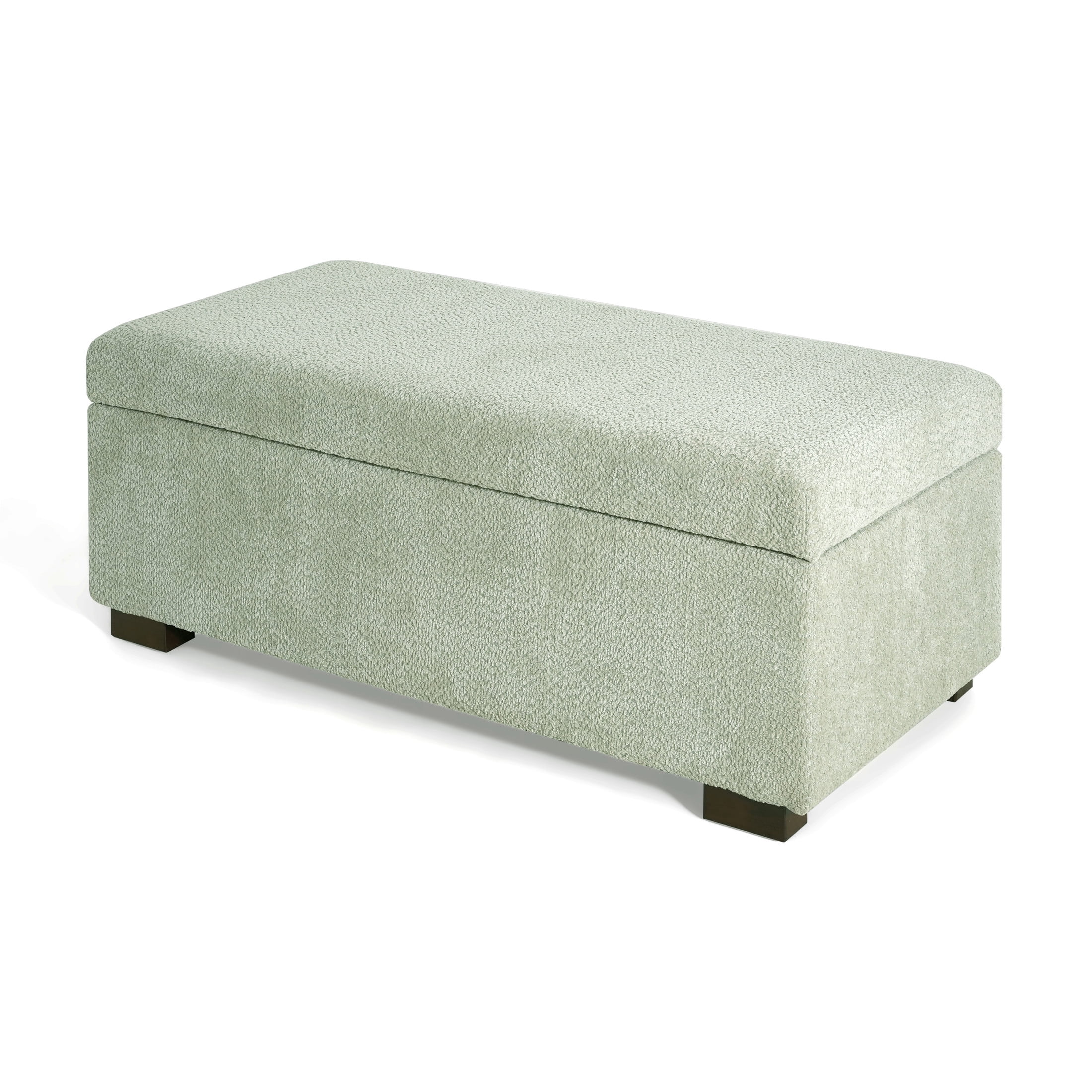 Christopher Knight Home Chenille Upholstered Storage Bench,  Lift-Top Ottoman for Entryway or Bedroom, Light Green