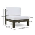 thumbnail image 1 of Christopher Knight Home Comores Outdoor Acacia Wood 10 Seater U-Shaped Sectional Sofa Set with Fire Pit by, 1 of 5