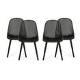 thumbnail image 1 of Christopher Knight Home Dasha Outdoor Dining Chair Set of 4, Black, 1 of 5