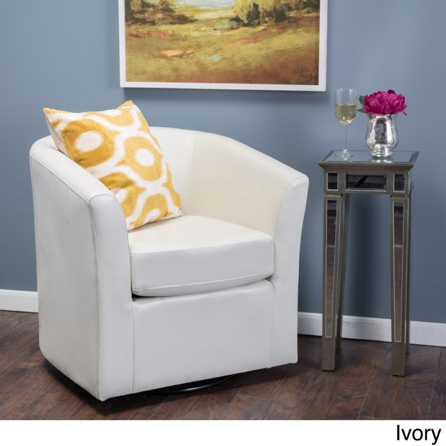 Christopher Knight Home Daymian Faux Leather Swivel Club Chair