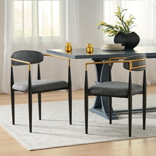 Phinnaeus Contemporary Velvet Dining Chairs (Set of 4) Gray and Gloss Black  in Gray/Gloss Black