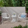 thumbnail image 1 of Christopher Knight Home Erikson Modern Outdoor Chat Set by  Matte White, 1 of 5