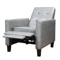 thumbnail image 1 of Christopher Knight Home Ethan Tufted Bonded Leather Recliner Chair by  Grey, 1 of 6