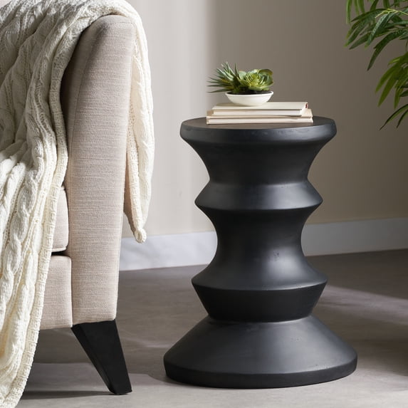 Christopher Knight Home Eureka Outdoor Side Table, by Black