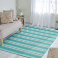 thumbnail image 1 of Christopher Knight Home Evesham Indoor/Outdoor Area Rug by  Teal + Ivory 5'3" L x 7' W 5' x 8', 1 of 5