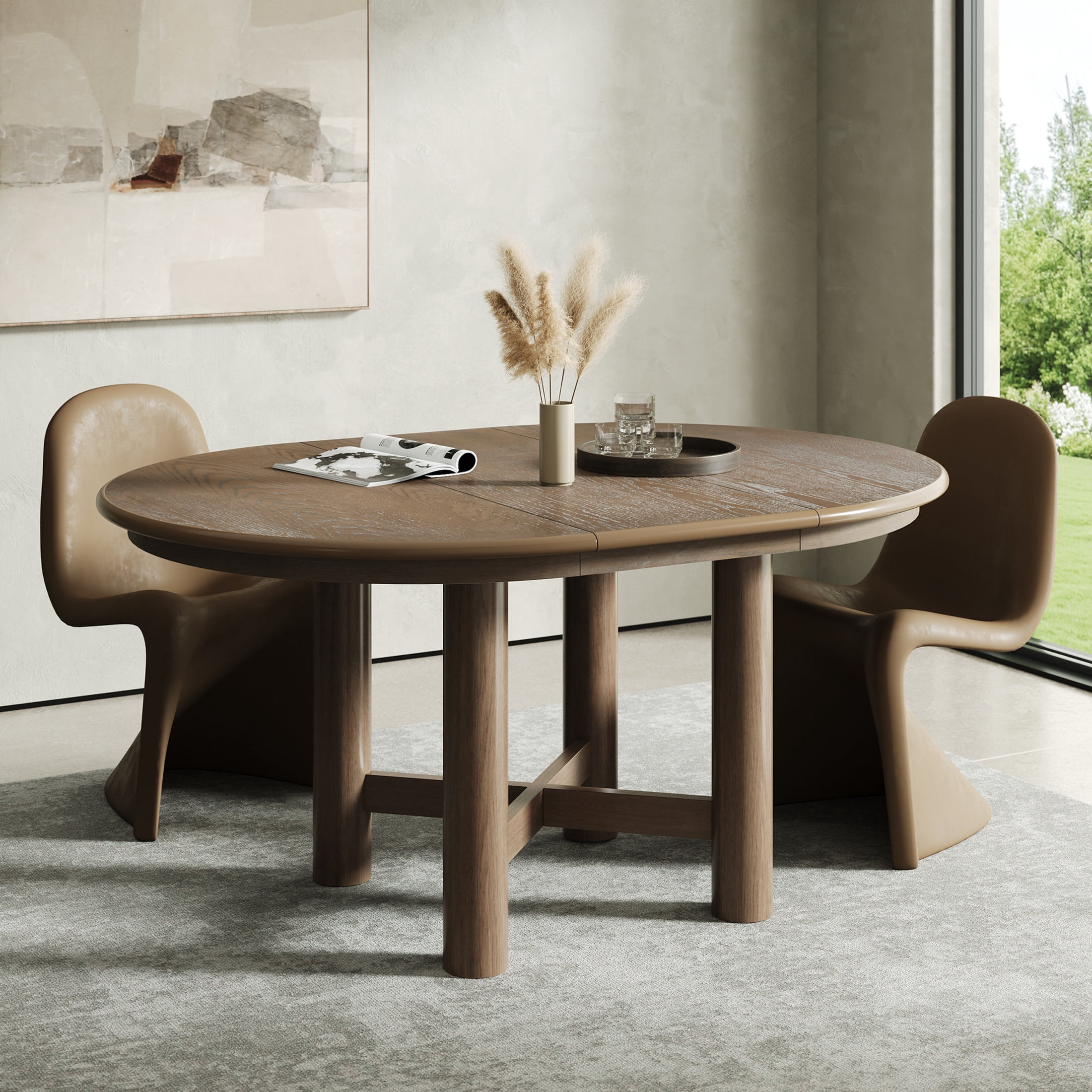 Christopher Knight Home Extendable Oval Dining Table with Removable Leaf, Seats 4-6 People, Espresso