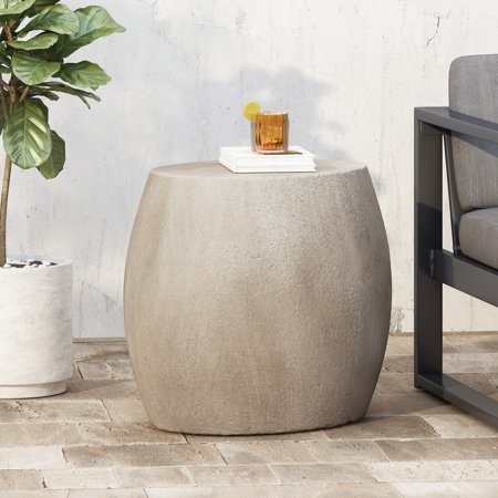 Christopher Knight Home Gatsby Lightweight Concrete Side Table by Light Gray