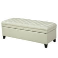 thumbnail image 1 of Christopher Knight Home Hastings Tufted Faux Leather Storage Ottoman by  Ivory, 1 of 9