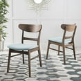 thumbnail image 1 of Christopher Knight Home Idalia Dining Chairs, 2-Pcs Set, Mint / Walnut Finish, 1 of 3