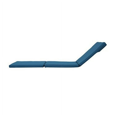 Christopher Knight Home Jamaica Outdoor Water Resistant Chaise Lounge Cushions, Blue, 2 Count (Pack of 1)