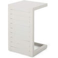 thumbnail image 1 of Christopher Knight Home Jesse Coral Outdoor Modern Aluminum C-Shaped End Table, White, 1 of 19
