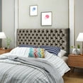 thumbnail image 1 of Christopher Knight Home Jezebel Velvet Headboard, Queen / Full, Grey / Black Steel, 1 of 8