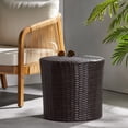 thumbnail image 1 of Christopher Knight Home  Keaton Wicker Barrel Side Table Brown, 1 of 5