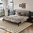 thumbnail image 1 of Christopher Knight Home King Size Bed Frame with Headboard, Platform Bed with Solid Wood Frame, Walnut+Light Grey, 1 of 8