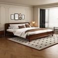 thumbnail image 1 of Christopher Knight Home King Size Bed Frame with Headboard, Solid Wood Platform Bed, Dark Walnut, 1 of 10