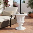 thumbnail image 1 of Christopher Knight Home MGO Outdoor Umbrella Base, Sand-Filled, Patio Side Table with White Marble Finish, 1 of 11