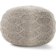 thumbnail image 1 of Christopher Knight Home Malibu Fabric Pouf, Grey, 1 of 7
