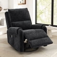 thumbnail image 1 of Christopher Knight Home Manual Recliner Chair with Massage, Swivel Rocker, Side Storage Pocket, Black, 1 of 13
