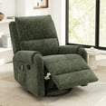 thumbnail image 1 of Christopher Knight Home Manual Recliner Chair with Massage, Swivel Rocker, Side Storage Pocket, Green, 1 of 13