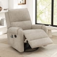 thumbnail image 1 of Christopher Knight Home Manual Recliner Chair with Massage, Swivel Rocker, Side Storage Pocket, Oatmeal, 1 of 13
