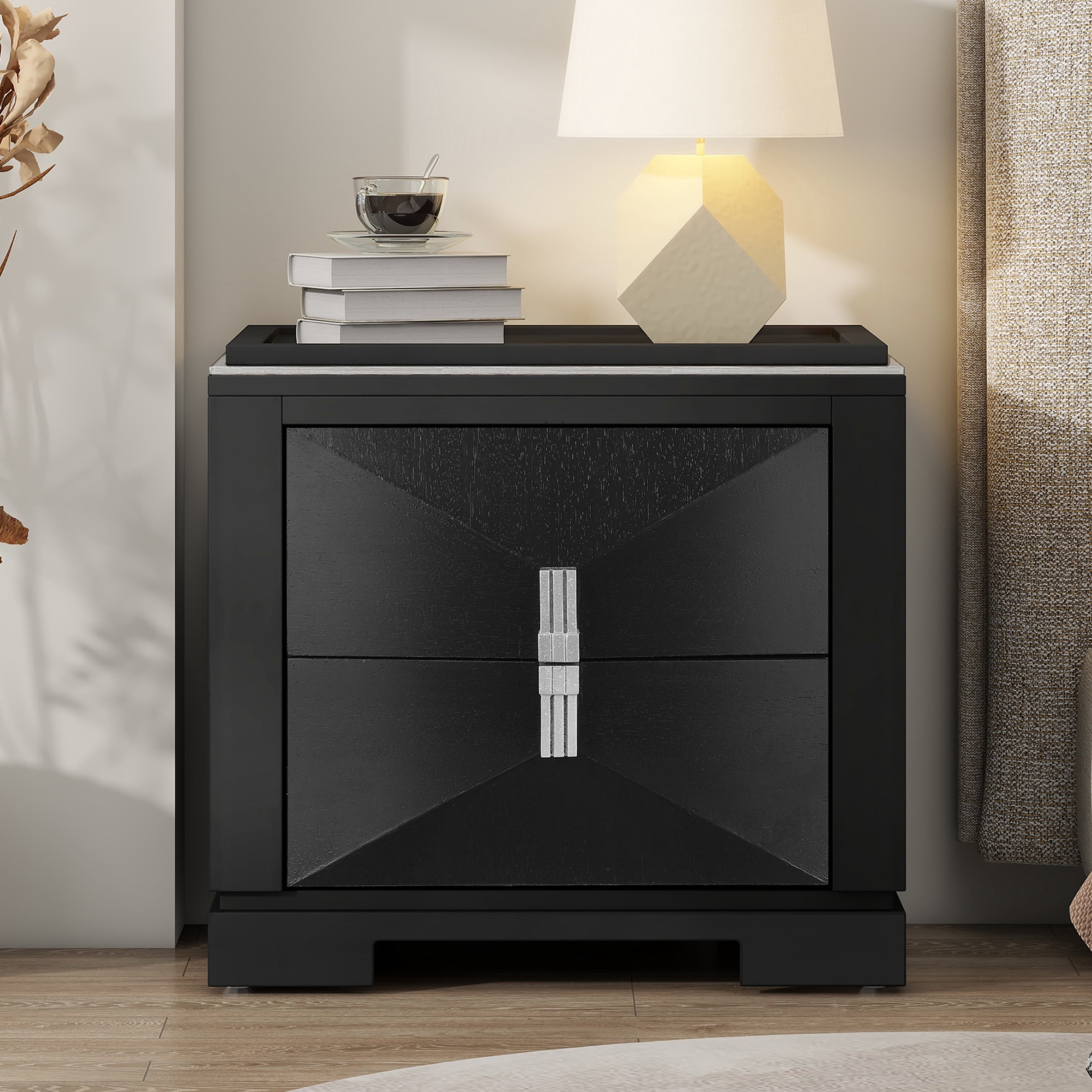 Christopher Knight Home Mid-Century Modern Nightstand with 2