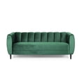 thumbnail image 1 of Christopher Knight Home Miranda Velvet 3 Seater Sofa, Emerald, Dark Brown, 1 of 8
