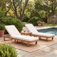 Christopher Knight Home Modern Acacia Wood Outdoor Chaise Lounge with ...