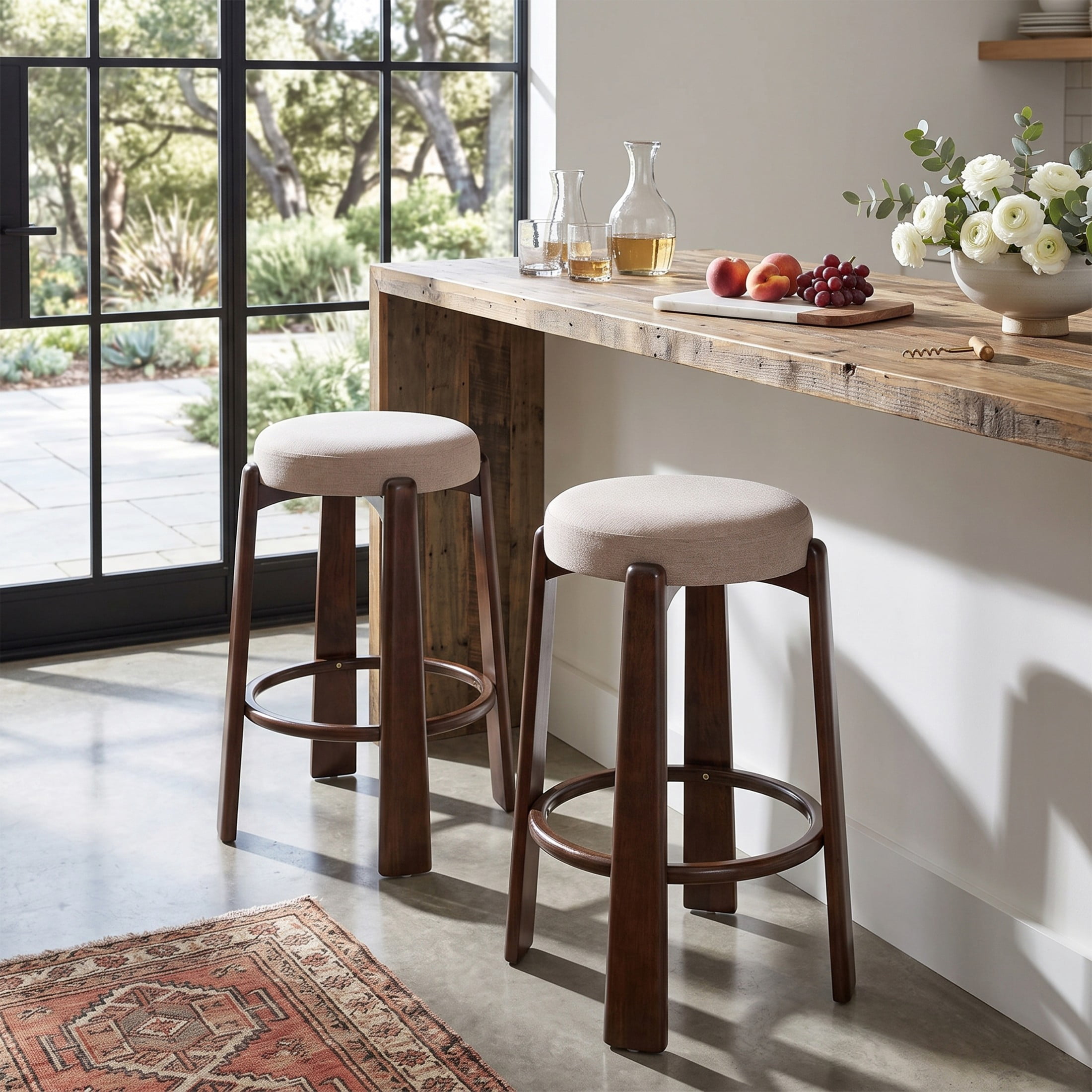 Christopher Knight Home Modern Backless Counter Stools, Wood Frame ...