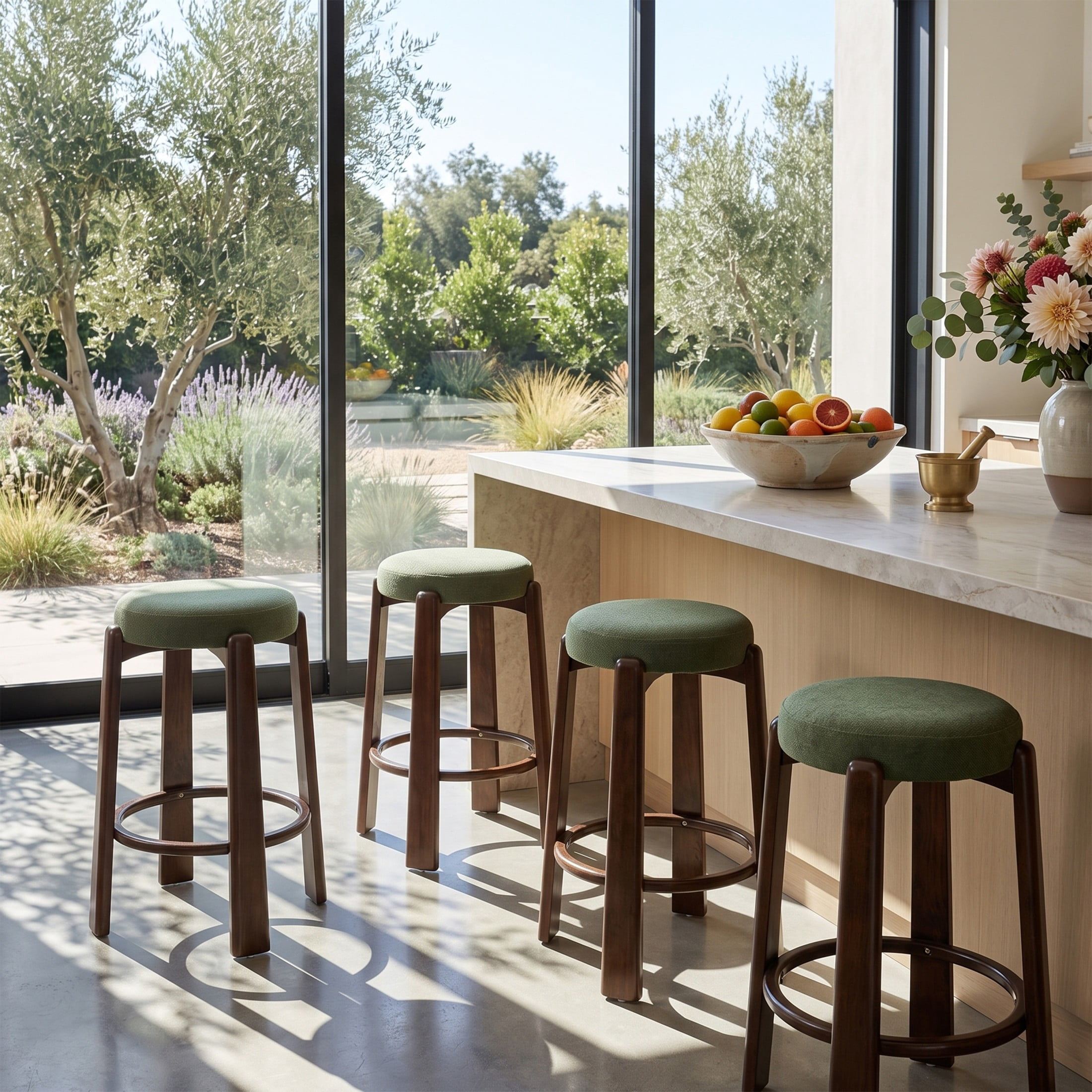 Christopher Knight Home Modern Backless Counter Stools, Wood Frame ...