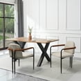 thumbnail image 1 of Christopher Knight Home Modern Beige Upholstered Dining Chairs with Iron Frame and Gold Trim, Set of 2, 1 of 13