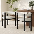 thumbnail image 1 of Christopher Knight Home Modern Dining Arm Chairs with Curved Back Set of 2, Rubberwood Frame, Black, 1 of 9