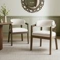 thumbnail image 1 of Christopher Knight Home Modern Dining Chairs, Open-Back, Solid Wood Frame, Walnut, Set of 2, 1 of 9