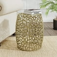 thumbnail image 1 of Christopher Knight Home 15" Modern Industrial Aluminum Accent Table in Silver Gold, 1 of 5