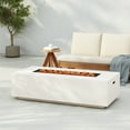 thumbnail image 1 of Christopher Knight Home Modern Outdoor 56" Rectangular Propane Fire Pit, 50,000 BTU, White MGO, (No Tank Cover), 1 of 10