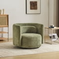 thumbnail image 1 of Christopher Knight Home Modern Swivel Accent Armchair, Round Design with Lumbar Pillow, Metal Base, Green, 1 of 9