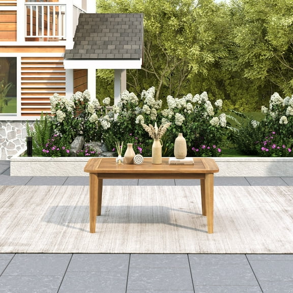 Christopher Knight Home Modern Transitional 38" Outdoor Coffee Table, Solid Wood, Teak
