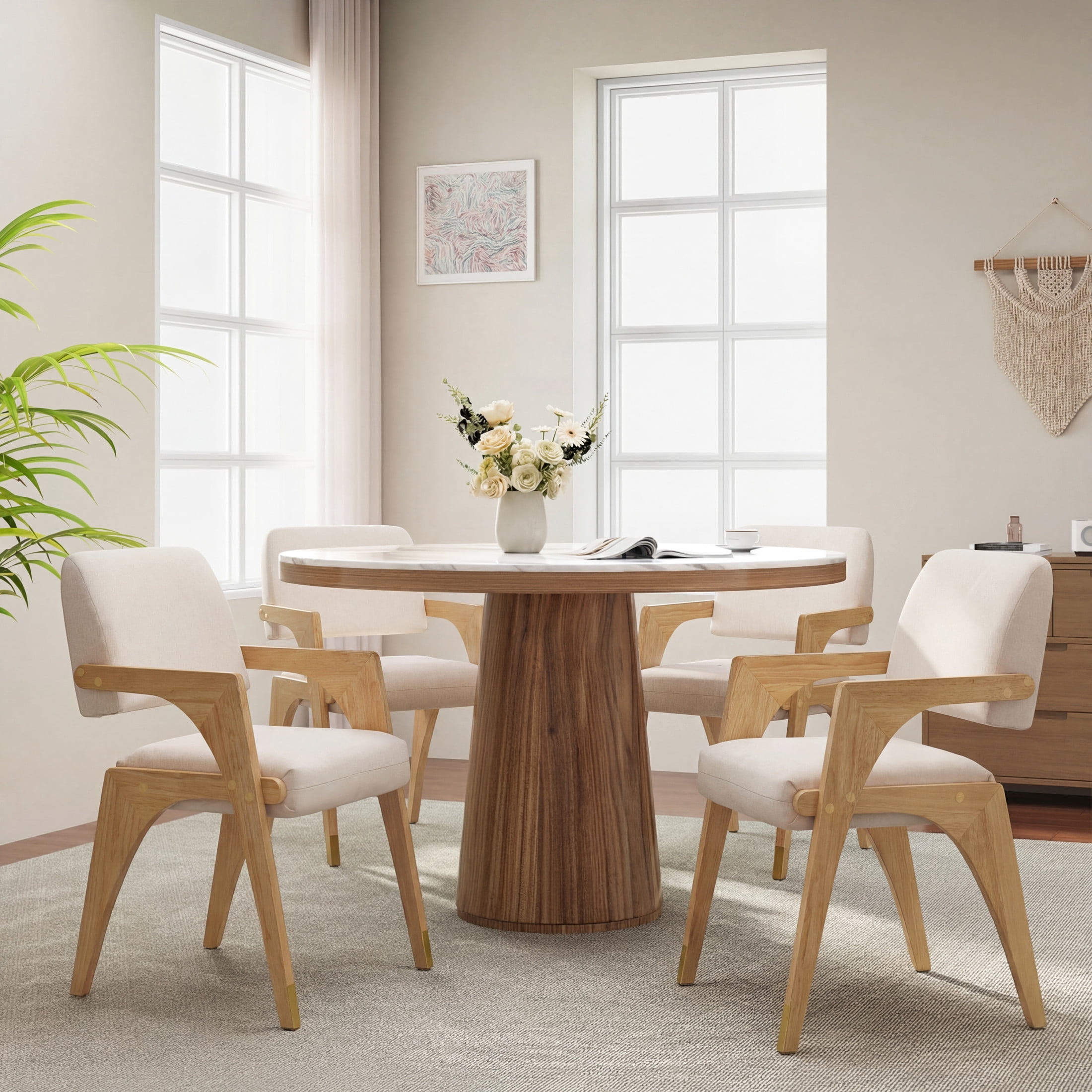 Christopher Knight Home Modern Upholstered Dining Armchair with ...