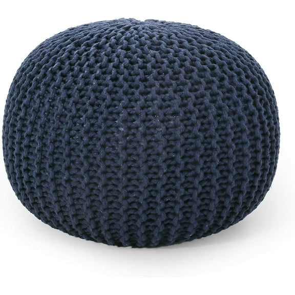Christopher Knight Home Nahunta Pouf, Navy Blue