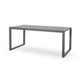 thumbnail image 1 of Christopher Knight Home Navan Modern Aluminum Outdoor Dining Table by  - 70.00" L x 35.00" W x 30.00" H Gray, 1 of 5