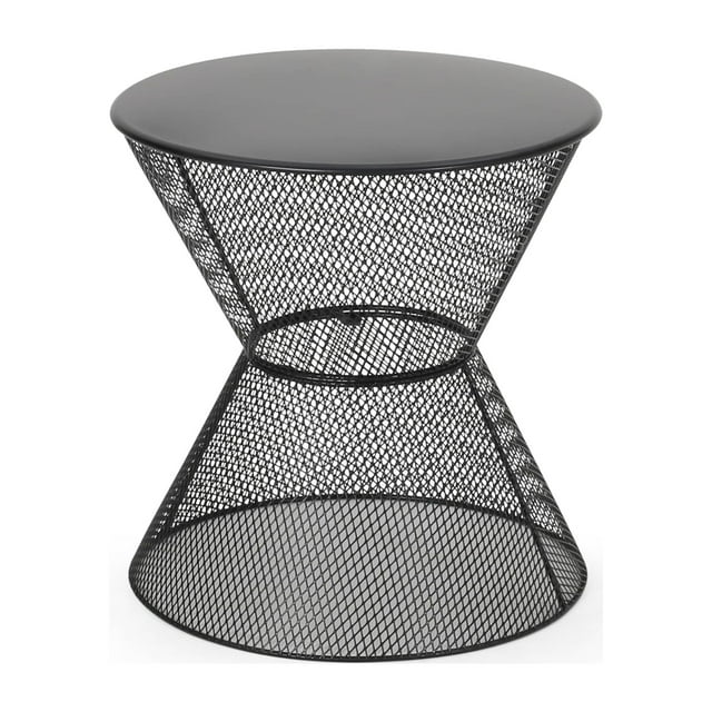 Christopher Knight Home Nevada Modern Outdoor Side Table by  Matte Black